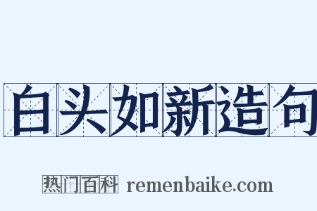 白头如新造句是什么意思的图片